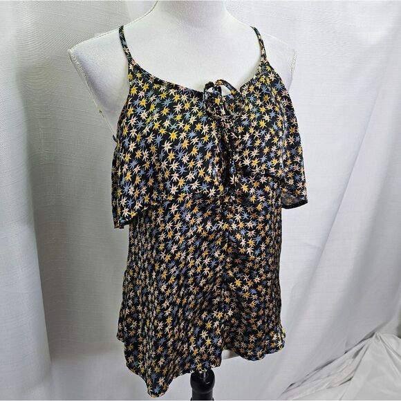 Eight Sixty Floral Tie Neck Sleeveless Top Size Small - Picture 10 of 10